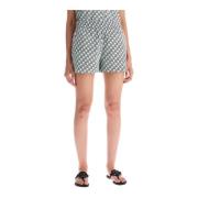 Zebra Print Poplin Shorts