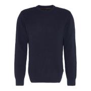 Blå Uld Rundhals Sweater