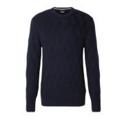 Blå Flet Crewneck Sweater