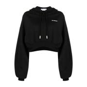 Kortærmet Logo Over Hoodie i Sort/Hvid