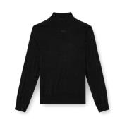 Uld Dolcevita Sweater i Sort