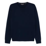 Midnight Merino Crew Broderet Sweater