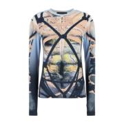 Stretch Nylon Printed T-shirt