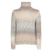 Kashmir Uld Blanding Høj Hals Sweater