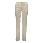 Stilfuld Beige Slim-Fit Jeansbukser