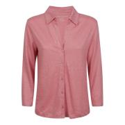 Pink Linned Elastan T-shirts Polos