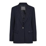 Pinstripe Blazer Salute Navy