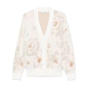 Blomstret Jacquard Cardigan