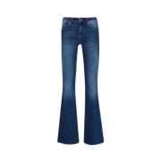 Flare jeans i bomuldsblanding