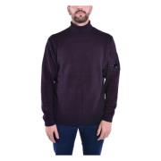 Fleece Strik Stribet Hals Sweater