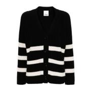 Stribet Cashmere Cardigan Sweater