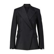 Elegant Stribet Blazer