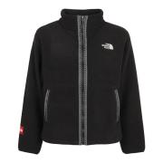 Sort Fleece Zip Jakke