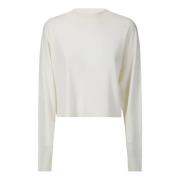 Silke og uld crewneck sweater