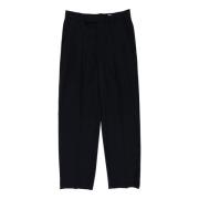 Elegant One Pleat Straight Trousers