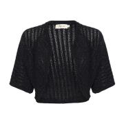 Sort Strik Bolero Sweater