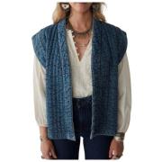 Quiltet Denim Ærmeløs Vest