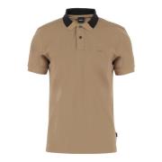 Logo Bomuld Polo Skjorte Beige Sort