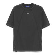 Sort Jersey T-shirt med Logo Print