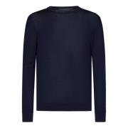 Blå Uld Rundhals Sweater AW24