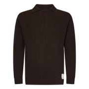 Brun Fiskeribstrikket Sweater