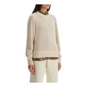 Luksuriøs Silke Alpaca Cashmere Crew Neck