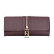 Bordeaux Syntetisk Læder Pochette Taske