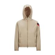 Elegant Beige Windbreaker med Tricolour Striber