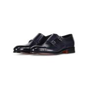 Læder Dobbelt Monkstraps Elegant Stil