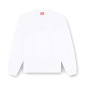 Oval D Cut-Out Logo Sweatshirt Hvid