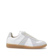 Beige Replica Sneakers med Suede Paneler