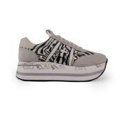 Zebra Print Læder Sneakers