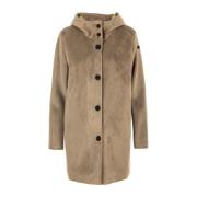 Dove Grey Velvet Neo Parka Jakke