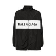 Logo Zip Up Jacket Black