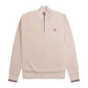 Herre Honeycomb Half Zip Sweater