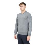 Grå Crewneck Sweater Essential Minimalist Style