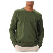 Merino RWS Strikket Langærmet Pullover Oliven Heather