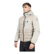 Beige Puffer Jakke Mænds Vinter