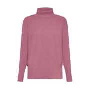 Chenille Turtleneck Sweater Pink Velvet