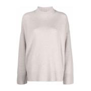 Lys Beige Turtleneck Sweater til Kvinder