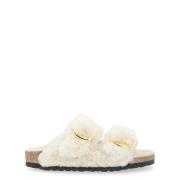 Shearling Spænde Sandaler