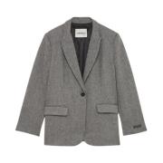 Elegant uldblandingsblazer