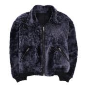 Vendbar Shearling Bomberjakke