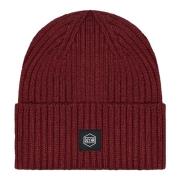 Ribbed Bordeaux Beanie Hat