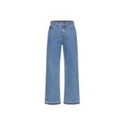 Lysblå Flare Jeans i Denim