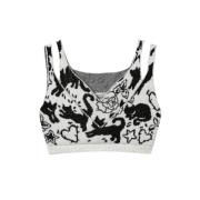 Jacquard Neve/Nero Top Bra