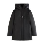 Toggle Coat i Sort Gabardine