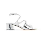 Metallic Læder High Heel Sandaler