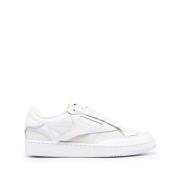 Hvide Panelerede Lavtop Sneakers