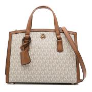 Afslappet Beige Tote Taske Messenger